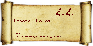Lehotay Laura névjegykártya